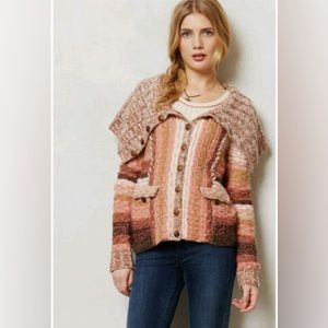 Anthropologie Earthy Tones Knit Cardigan